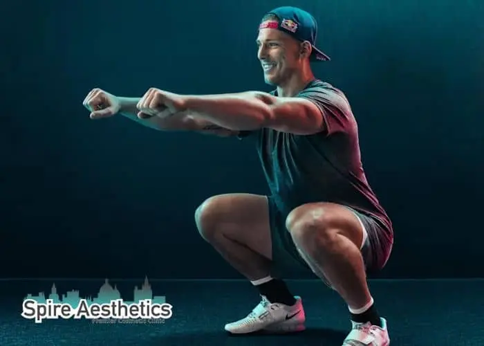 Image of man build leg muscle Leatherhead through exercise