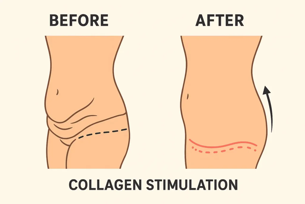 Before and after results for sagging skin after weight loss injections Leatherhead