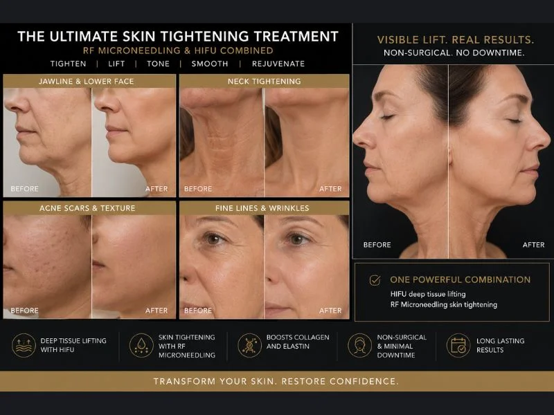 Results of combined treatment for the ultimate skin tightening treatment Leatherhead