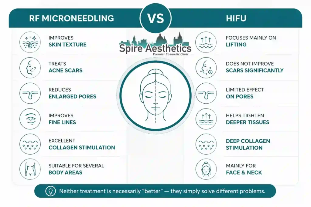 RF Microneedling vs HIFU: Which Treatment Gives Better Results Leatherhead?